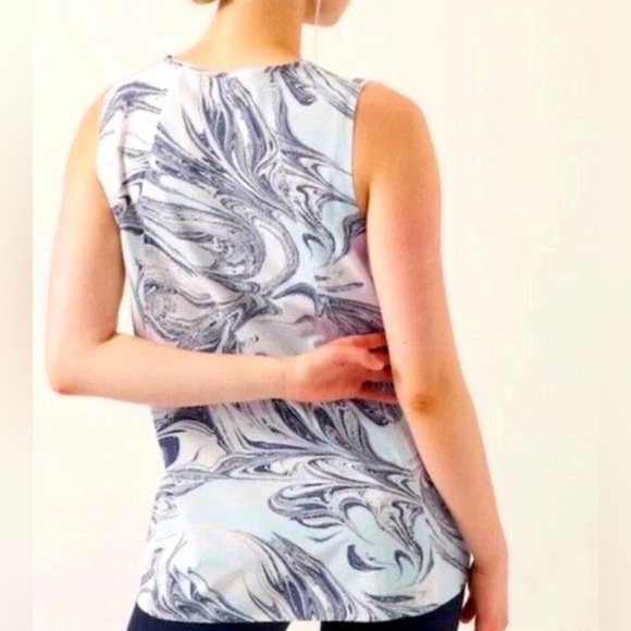 NWOT Athleta Refined Zephyr Grey and Blue Swirl Tank Size S Sku#104 - Picture 2 of 7